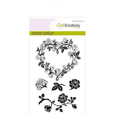 CraftEmotions Clear Stamps - Rosenherz